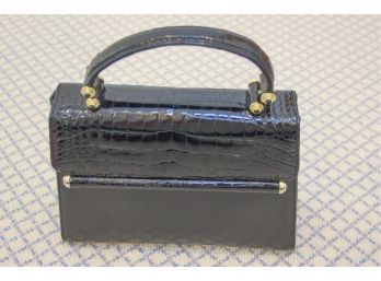 Black Judith Leiber Handbag With Gold Hardware