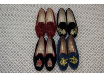 Lot Of Four Pairs Stubbs & Wootten Ladies Slippers - 8.5