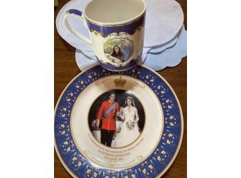 Pair Of Royal Heritage Commemorative Plate And Mug - Catherine And William