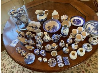 Collection Of Blue And White Ceramics - Approximately 45 Pieces - Various Sizes