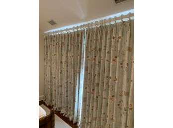 Pair Of Custom Fabric Shell Curtains - 2 Panels