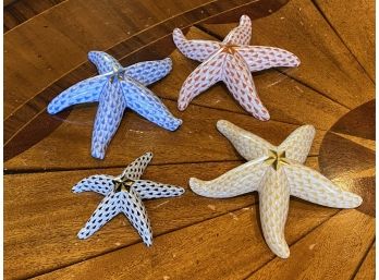 Collection Of Herend Porcelain Figurines - 4 Starfish