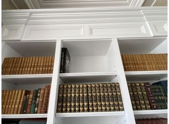 Collections Of Leather Bound Books And Various Others