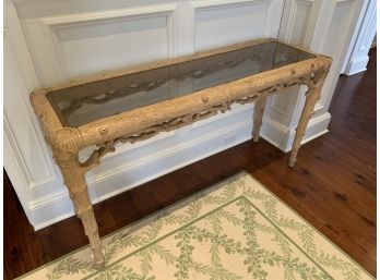 Faux Bois Console Table With Top