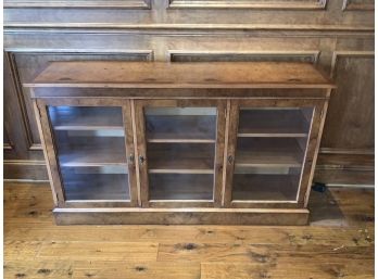 Yorkshire House, Inc Burled Wood Sideboard With 3 Glass Doors