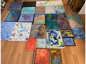 Collection Of 25 Pieces Of Art By Local East End Artist - Abstract Art - Anna Franklin