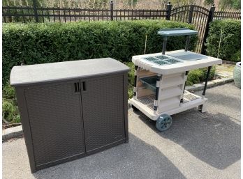Suncast Garden Cart And Patio Storage With 2 Doors