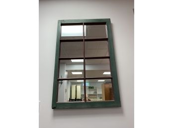 Window Frame Mirror - Red And Green