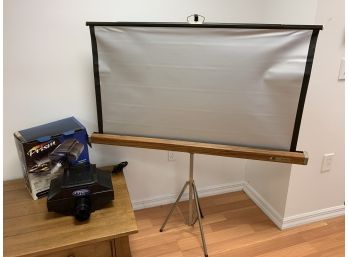 Artograph Prism Projector (NIB) And Knox Portable Projector Screen On Stand
