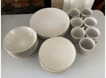 Set Of 7 Pier 1 Ceramic Dish Set - Stoneware -