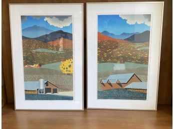 Pair Signed, Numbered (99/100) And Framed Sabra Fields Prints - Beyond Mansfield I & II