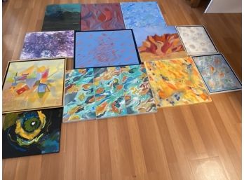 Collection Of 14 Pieces Of Local East End Artist - Abstract Art - Anna Franklin