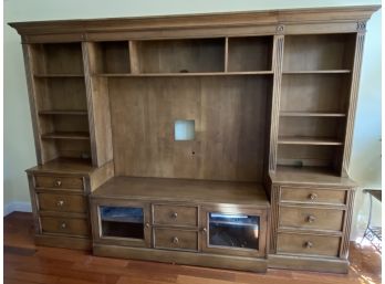 Ethan Allen New Impressions Media Cabinet - Pecan Wood - 6 Sections