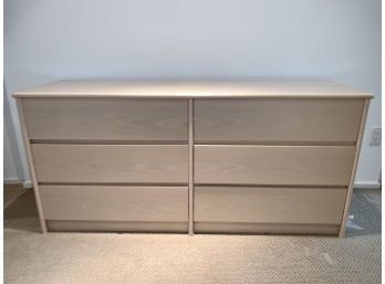 Blonde Wood Dresser With 6 Drawers