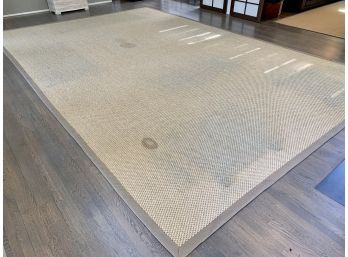 Very Large Bound Sisal Rug - Some Signs Of Wear