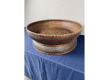 Large Woven Rattan African Basket - Wall Hanging
