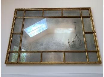 Large Hanging Mirror With Smoked Glass And Gilt Frame  - Crack Visible