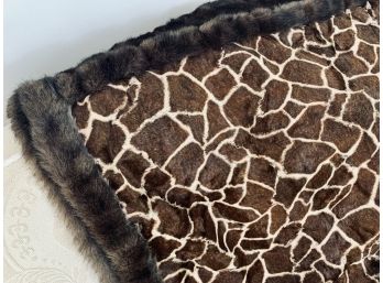Scully And Scully Faux Giraffe Throw Blanket - Retail $1250.00
