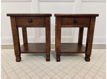 Pair Of Pottery Barn Tristan Bedside Tables With 1 Drawer