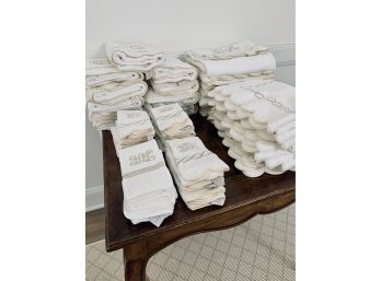 Collection Of Pratesi Towels - Monogrammed BKL (L Is The Last Name)