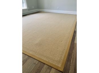 Custom Wool Area Rug With Binding - Gold Color
