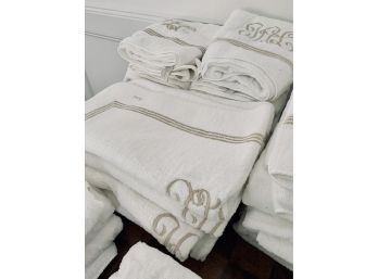 Collection Of Pratesi Towels - Monogrammed IAL (L Is The Last Name)