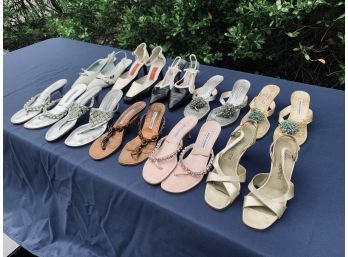 Collection Of Designed Shoes - 7 Pairs Of Manolo Blahnik, 1 Yves St Laurent, 1 Cole Haan, 1 Siegerson Morrison