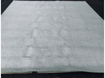 Large Stark Carpet - Mottled Grey And Cream With Grey Binding