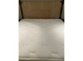 King Size Wood And Raffia Headboard With Sleep To Live Series 200 Mattress And Boxspring