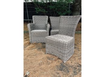 Set Of 5 Kingsley Bate Outdoor Wicker Chairs - Grey Tones