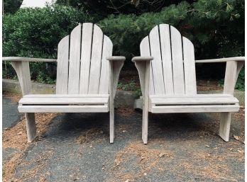 Pair Of Gloster Teak Wood Adirondack Chairs