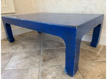 Painted Blue Coffee Table - Distressed