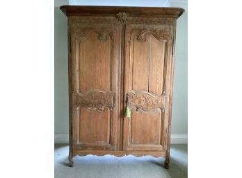 Large French Provincial Pine Armoire - Martell And Stuffin Antiques, Woodbury, CT