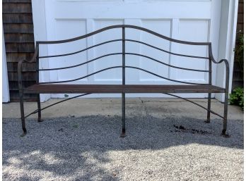 Large Wrought Iron Bench
