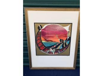 Framed Signed Jean Francois Ibos Lithograph