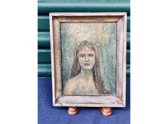 Small Early 20th Century Portrait Of A Girl Signed O. Bowlby