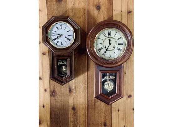 Pair Of Regulator Clocks - One Key Present And Not Confirmed To Be Working