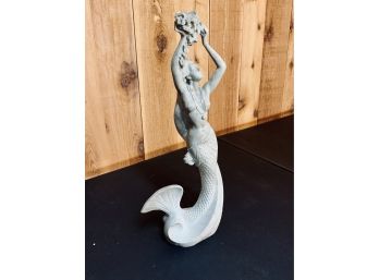 Carved Stone Mermaid Statue