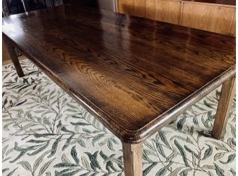 Dark Wood With Chamfered Edge Dining Table - Rectangular - VERY HEAVY