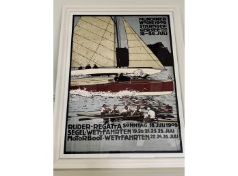 Framed Ruder - Regatta Sonntag 18 Juli 1909 Print