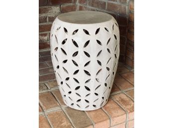 White Ceramic Garden Stool