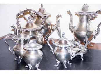 Antique Silver Tea Set - 7 Pieces
