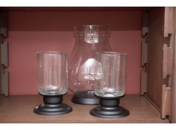 Set Of 3 Hurricane Lamps