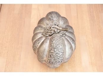 Antique Metal Gourd W/Ornate Detail From Cambodia