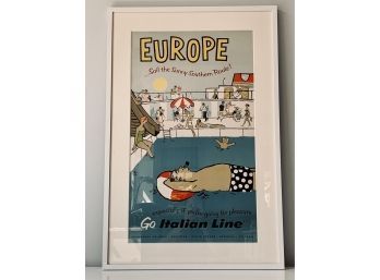 Framed Europe Poster - Vintage Style