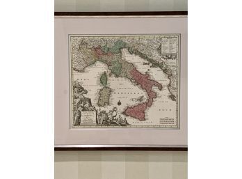 Framed Map Of Italia