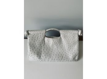 White Nancy Gonzalez Ostrich Handbag