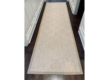 Stark Carpet Sisal Runner With Tan Binding - Checker Board Pattern