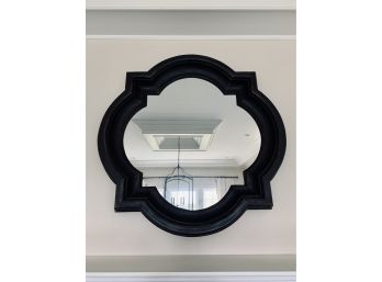 Very Large Distressed Painted Wood Wall Mirror