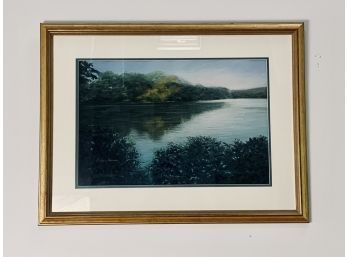 Framed Signed Eileen Sirwer Watercolor - From Fitzgerald Gallery Westhampton Beach